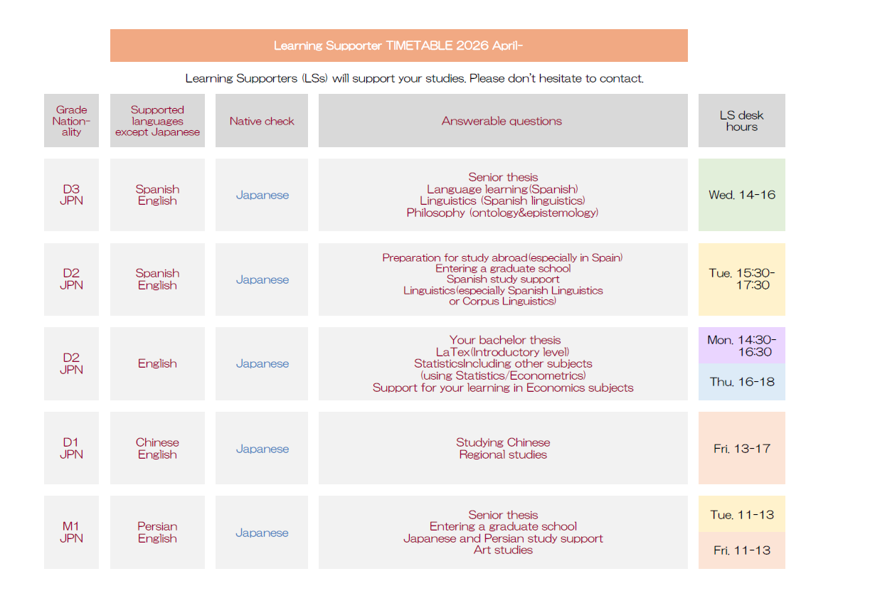 Inter national studies library LS Calender