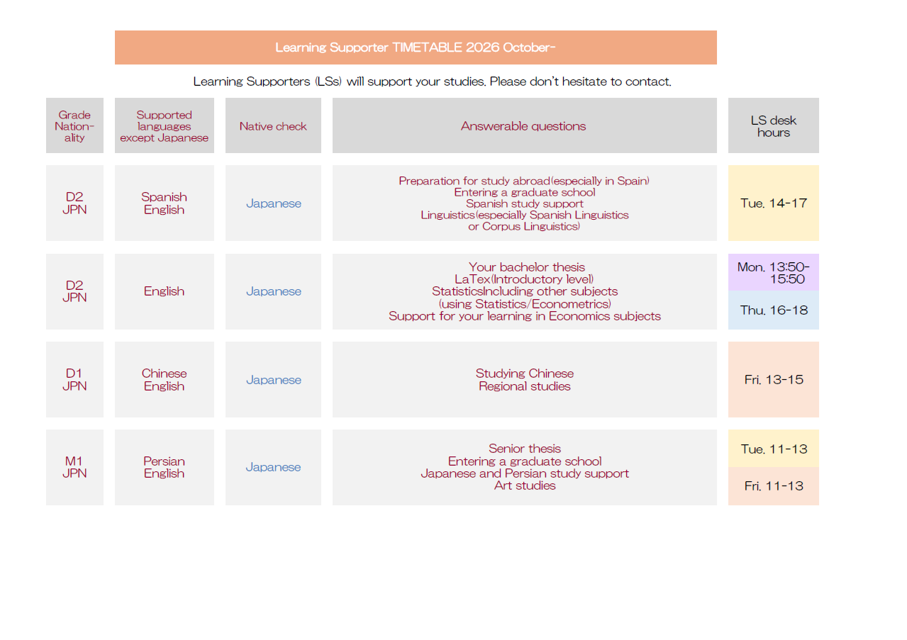 Inter national studies library LS Calender