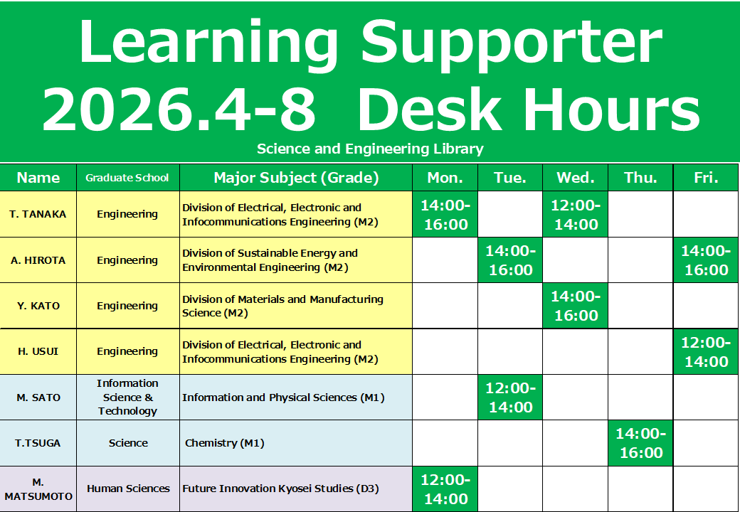 理工学図書館LSカレンダー