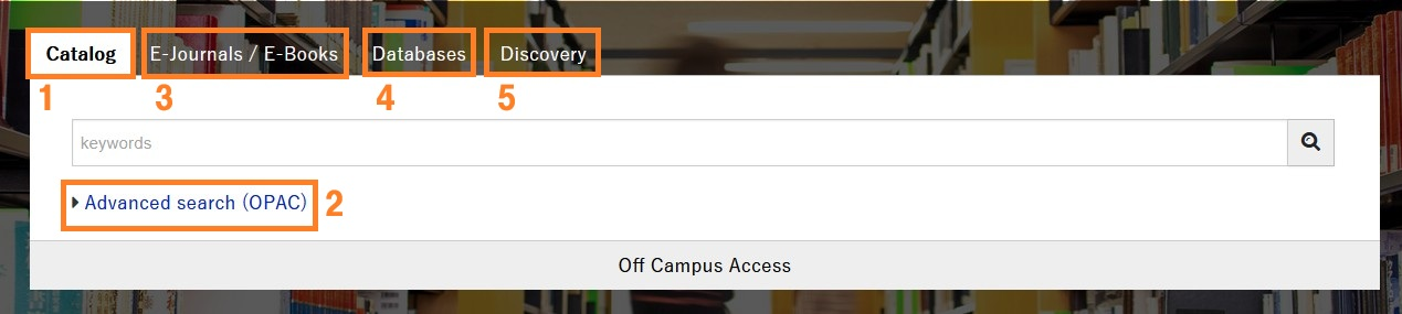 the top page of the University of Osaka Libraries website