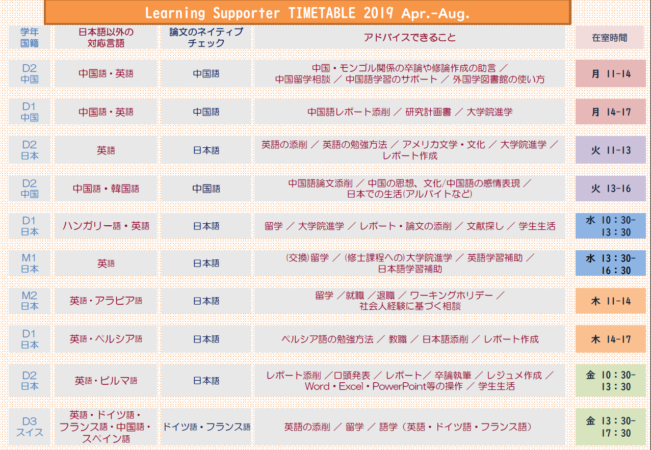 外国学図書館LSカレンダー