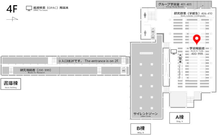 総合図書館配架場所マップ Toyonaka Main Library Location Map